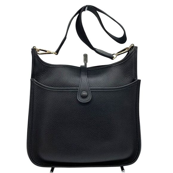 Hermès Evelyn Black Leather Shoulder Bag (Pre-Owned) - Picture 2 of 8